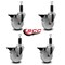 Service Caster 4'' Nylon Swivel 1-1/8'' Expanding Stem Caster Set with Brake, 4PK SCC-EX20S414-NYS-PLB-118-4 - alternate 3